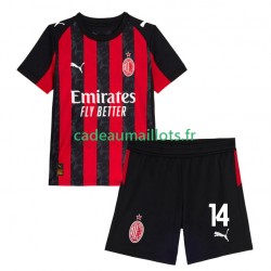 AC Milan Maillot avec flocage Modrić Luca 14 Domicile 2025-2026 ,Tenue Enfant MC