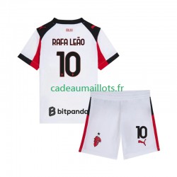 AC Milan Maillot avec flocage Rafael Leao 10 Extérieur 2025-2026 ,Tenue Enfant MC