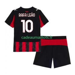 AC Milan Maillot avec flocage Rafael Leao 10 Domicile 2025-2026 ,Tenue Enfant MC