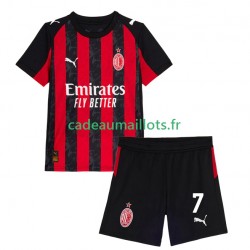 AC Milan Maillot avec flocage Santiago Gimenez 7 Domicile 2025-2026 ,Tenue Enfant MC