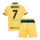 AC Milan Maillot avec flocage Santiago Gimenez 7 3ème 2025-2026 ,Tenue Enfant MC