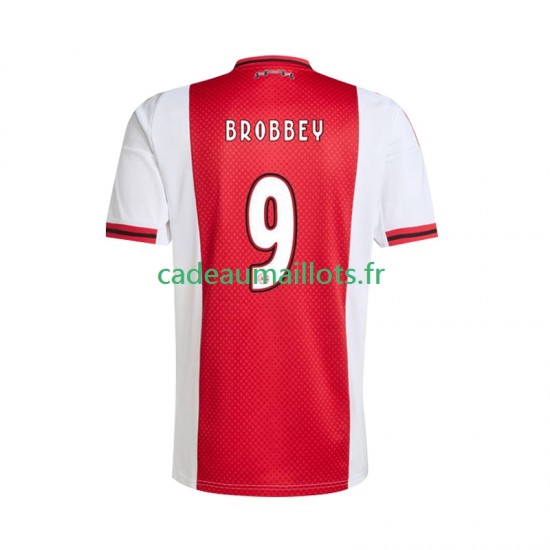Ajax Amsterdam Maillot avec flocage Brian Brobbey 9 Domicile 2025-2026 ,Homme MC