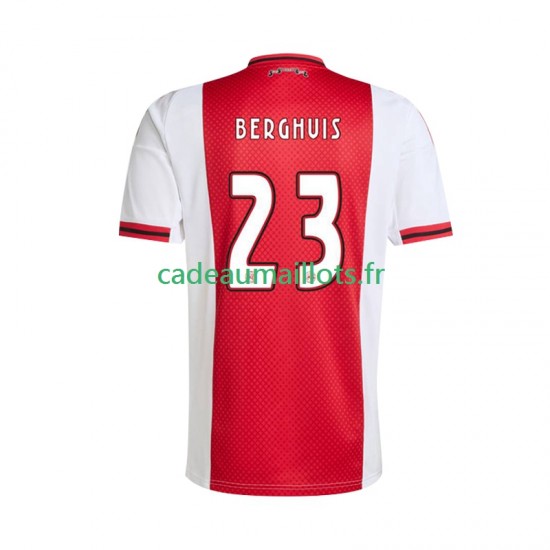 Ajax Amsterdam Maillot avec flocage Steven Berghuis 23 Domicile 2025-2026 ,Homme MC