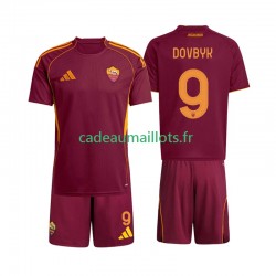 AS Rome Maillot avec flocage Artem Dovbyk 9 Domicile 2025-2026 ,Tenue Enfant MC