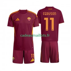 AS Rome Maillot avec flocage Evan Ferguson 11 Domicile 2025-2026 ,Tenue Enfant MC