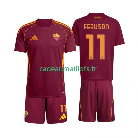 AS Rome Maillot avec flocage Evan Ferguson 11 Domicile 2025-2026 ,Tenue Enfant MC