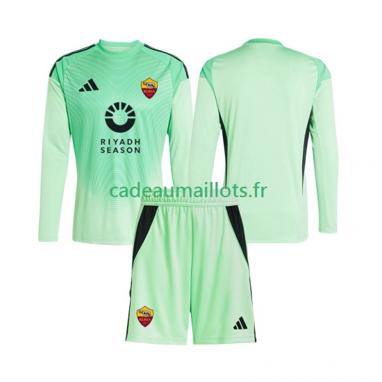 AS Rome Maillot avec flocage Gardien Extérieur 4ème 2025-2026 ,Tenue Enfant ML