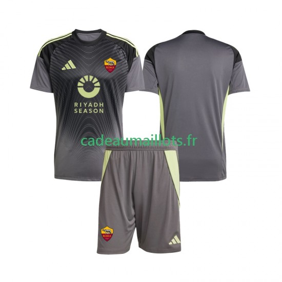 AS Rome Maillot avec flocage Gardien Domicile 2025-2026 ,Tenue Enfant MC