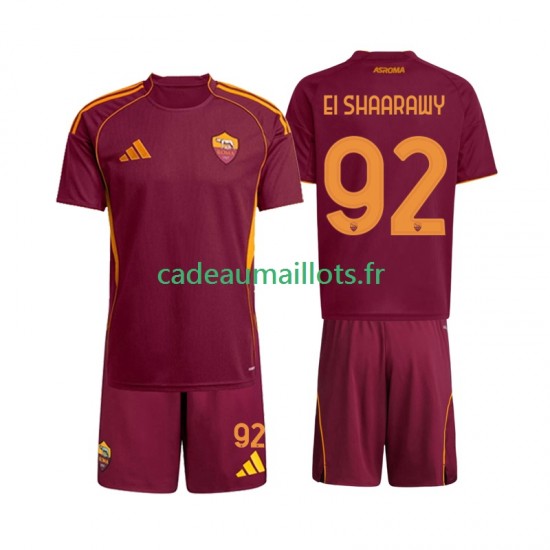AS Rome Maillot avec flocage Stephan El Shaarawy 92 Domicile 2025-2026 ,Tenue Enfant MC