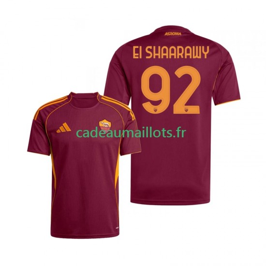 AS Rome Maillot avec flocage Stephan El Shaarawy 92 Domicile 2025-2026 ,Homme MC