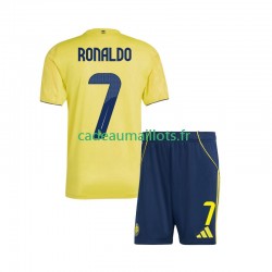 Maillot avec flocage Al Nassr Cristiano Ronaldo 7 Domicile 2025-2026 ,Tenue Enfant MC