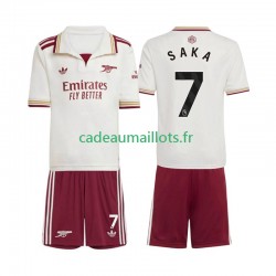 Arsenal Maillot avec flocage Bukayo Saka 7 3ème 2025-2026 ,Tenue Enfant MC
