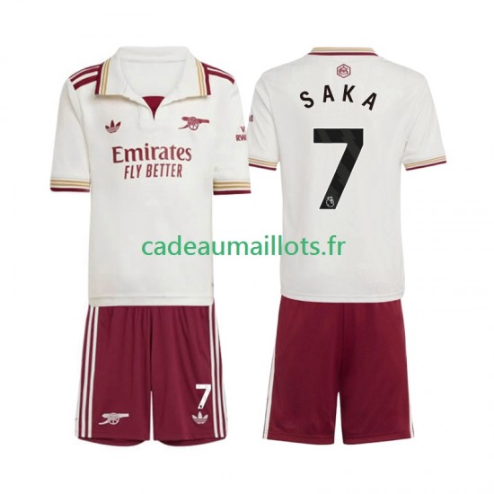 Arsenal Maillot avec flocage Bukayo Saka 7 3ème 2025-2026 ,Tenue Enfant MC
