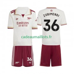Arsenal Maillot avec flocage Martin Zubimendi 36 3ème 2025-2026 ,Tenue Enfant MC