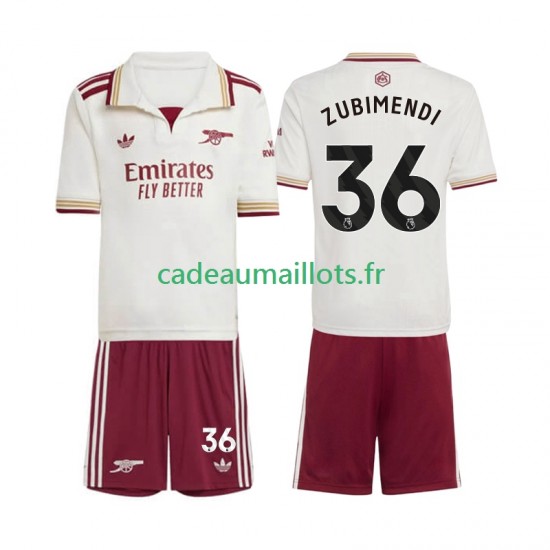 Arsenal Maillot avec flocage Martin Zubimendi 36 3ème 2025-2026 ,Tenue Enfant MC