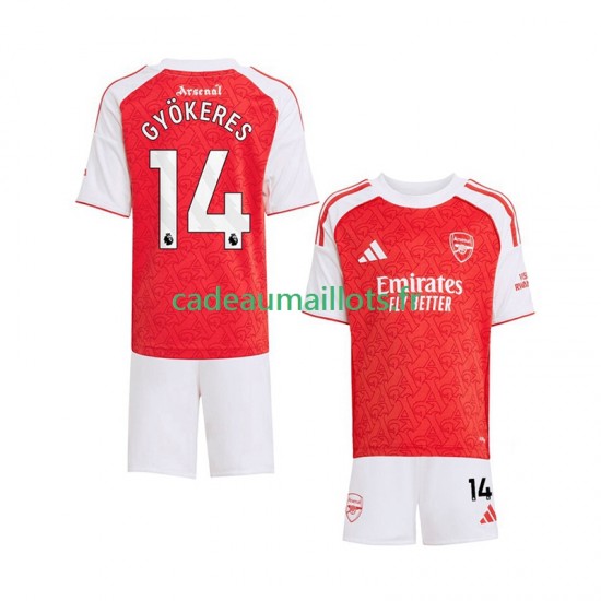 Arsenal Maillot avec flocage Viktor Gyokeres 14 Domicile 2025-2026 ,Tenue Enfant MC