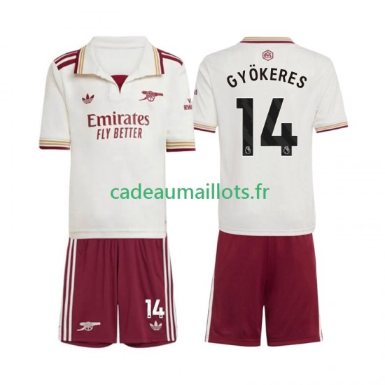 Arsenal Maillot avec flocage Viktor Gyokeres 14 3ème 2025-2026 ,Tenue Enfant MC