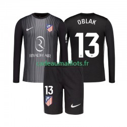 Atlético Madrid Maillot avec flocage Jan Oblak 13 Gardien Extérieur 2025-2026 ,Tenue Enfant ML