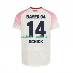 Bayer 04 Leverkusen Maillot avec flocage Patrik Schick 14 Extérieur 2025-2026 ,Homme MC
