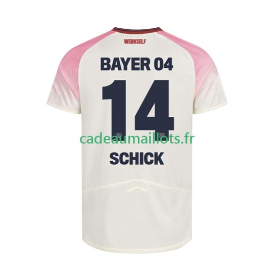 Bayer 04 Leverkusen Maillot avec flocage Patrik Schick 14 Extérieur 2025-2026 ,Homme MC