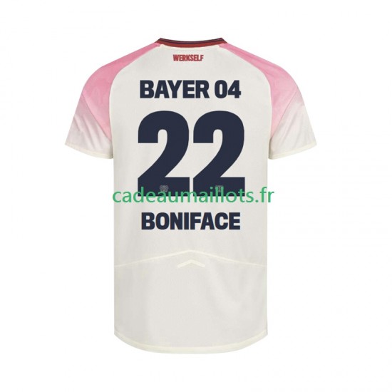 Bayer 04 Leverkusen Maillot avec flocage Victor Boniface 22 Extérieur 2025-2026 ,Homme MC