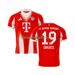 Bayern Munich Maillot avec flocage Alphonso Davies 19 Domicile 2025-2026 ,Homme MC