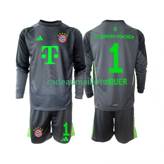 Bayern Munich Maillot avec flocage Neuer 1 Gardien Extérieur 2025-2026 ,Tenue Enfant ML