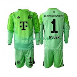 Bayern Munich Maillot avec flocage Neuer 1 Gardien Domicile 2025-2026 ,Tenue Enfant ML