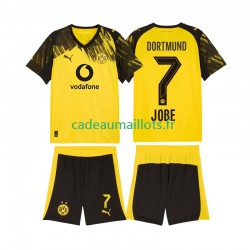 Borussia Dortmund Maillot avec flocage Jobe Bellingham 7 Domicile 2025-2026 ,Tenue Enfant MC
