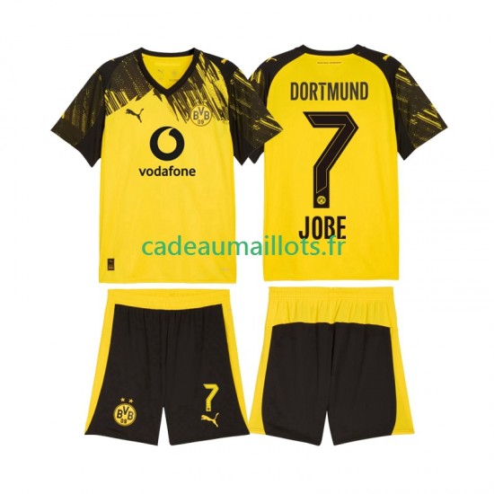 Borussia Dortmund Maillot avec flocage Jobe Bellingham 7 Domicile 2025-2026 ,Tenue Enfant MC