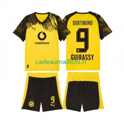 Borussia Dortmund Maillot avec flocage Serhou Guirassy 9 Domicile 2025-2026 ,Tenue Enfant MC