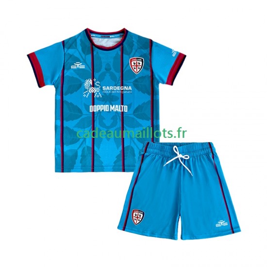 Cagliari Maillot avec flocage 3ème 2025-2026 ,Tenue Enfant MC