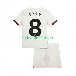 Chelsea Maillot avec flocage Enzo Fernandez 8 Extérieur 2025-2026 ,Tenue Enfant MC
