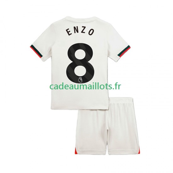 Chelsea Maillot avec flocage Enzo Fernandez 8 Extérieur 2025-2026 ,Tenue Enfant MC