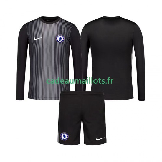 Chelsea Maillot avec flocage Gardien Domicile 2025-2026 ,Tenue Enfant ML