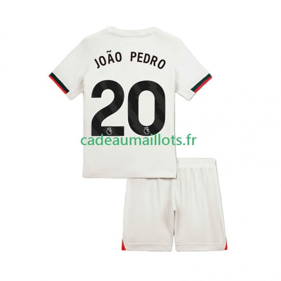 Chelsea Maillot avec flocage Joao Pedro 20 Extérieur 2025-2026 ,Tenue Enfant MC