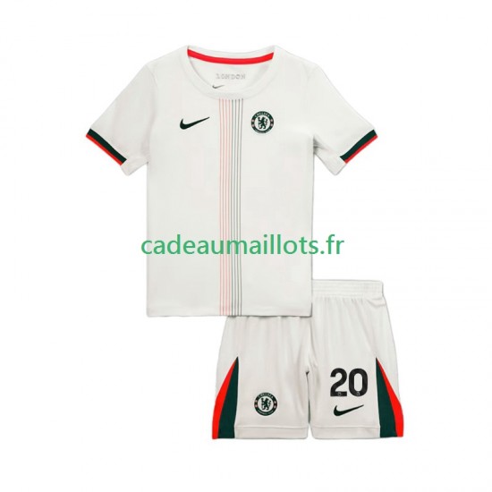 Chelsea Maillot avec flocage Joao Pedro 20 Extérieur 2025-2026 ,Tenue Enfant MC