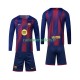 FC Barcelone Maillot avec flocage Domicile 2025-2026 ,Tenue Enfant ML
