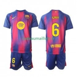 FC Barcelone Maillot avec flocage Gavi 6 Domicile 2025-2026 ,Tenue Enfant MC