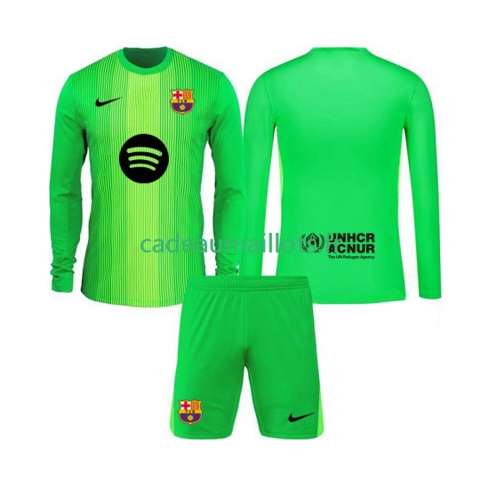FC Barcelone Maillot avec flocage Gardien Domicile 2025-2026 ,Tenue Enfant ML