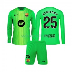 FC Barcelone Maillot avec flocage Szczesny 25 Gardien Domicile 2025-2026 ,Tenue Enfant ML