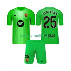 FC Barcelone Maillot avec flocage Szczesny 25 Gardien Domicile 2025-2026 ,Tenue Enfant MC