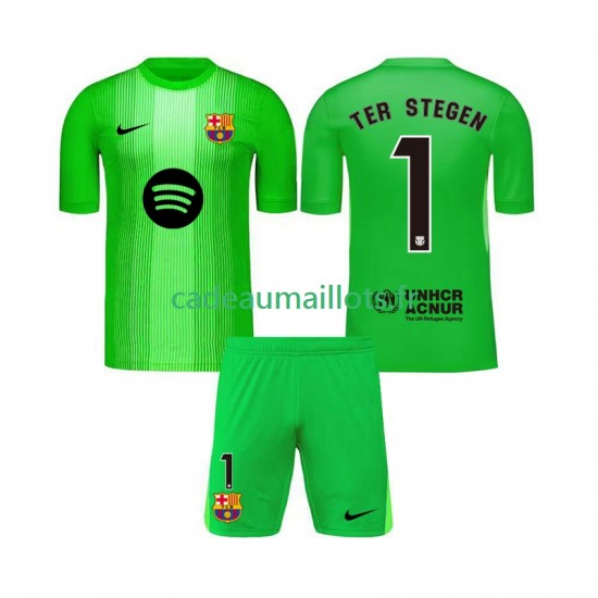 FC Barcelone Maillot avec flocage Ter Stegen 1 Gardien Domicile 2025-2026 ,Tenue Enfant MC FC Barcelone Maillot avec flocage Ter Stegen 1 Gardien Domicile 2025-2026 ,Tenue Enfant MC