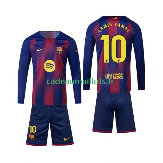 FC Barcelone Maillot avec flocage Lamine Yamal 10 Domicile 2025-2026 ,Tenue Enfant ML FC Barcelone Maillot avec flocage Lamine Yamal 10 Domicile 2025-2026 ,Tenue Enfant ML