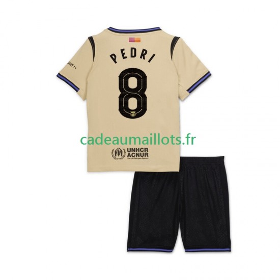 FC Barcelone Maillot avec flocage Pedri 8 UCL Extérieur 2025-2026 ,Tenue Enfant MC