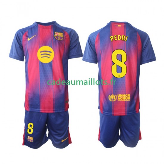 FC Barcelone Maillot avec flocage Pedri 8 Domicile 2025-2026 ,Tenue Enfant MC FC Barcelone Maillot avec flocage Pedri 8 Domicile 2025-2026 ,Tenue Enfant MC