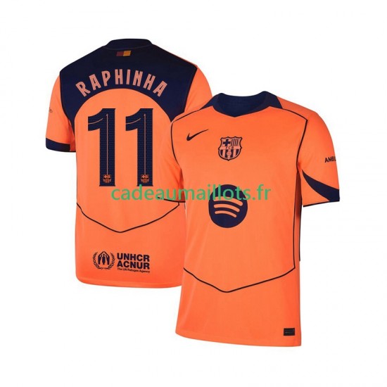 FC Barcelone Maillot avec flocage Raphinha 11 Champions League 3ème 2025-2026 ,Homme MC
