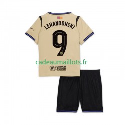 FC Barcelone Maillot avec flocage Robert Lewandowski 9 UCL Extérieur 2025-2026 ,Tenue Enfant MC