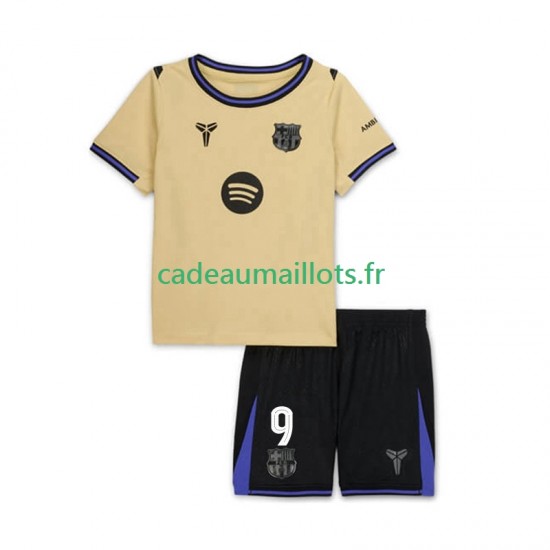 FC Barcelone Maillot avec flocage Robert Lewandowski 9 UCL Extérieur 2025-2026 ,Tenue Enfant MC