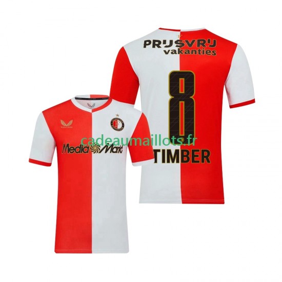 Feyenoord Rotterdam Maillot avec flocage Quinten Timber 8 Domicile 2025-2026 ,Homme MC